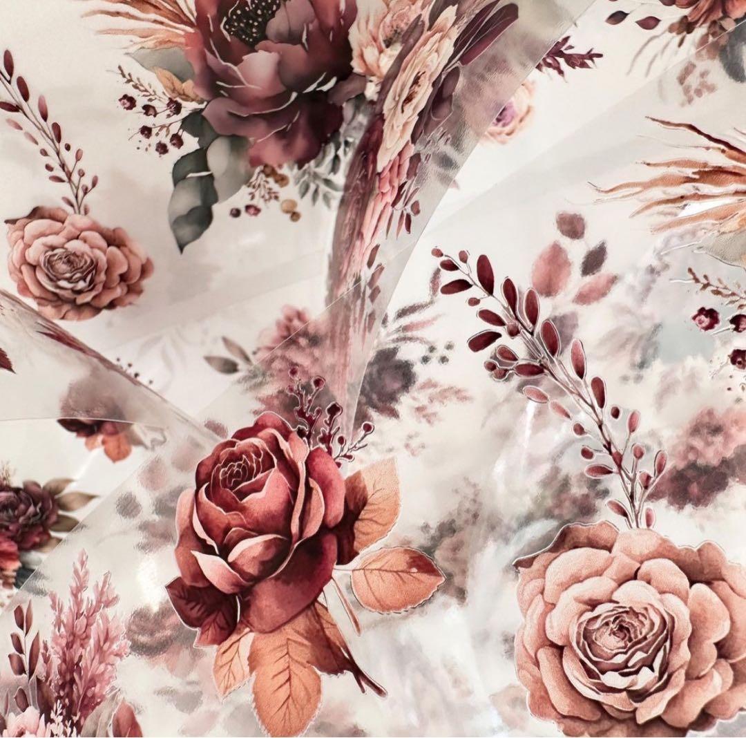 新品　magical touch　PET花マスキングテープ　マステ　5mロール