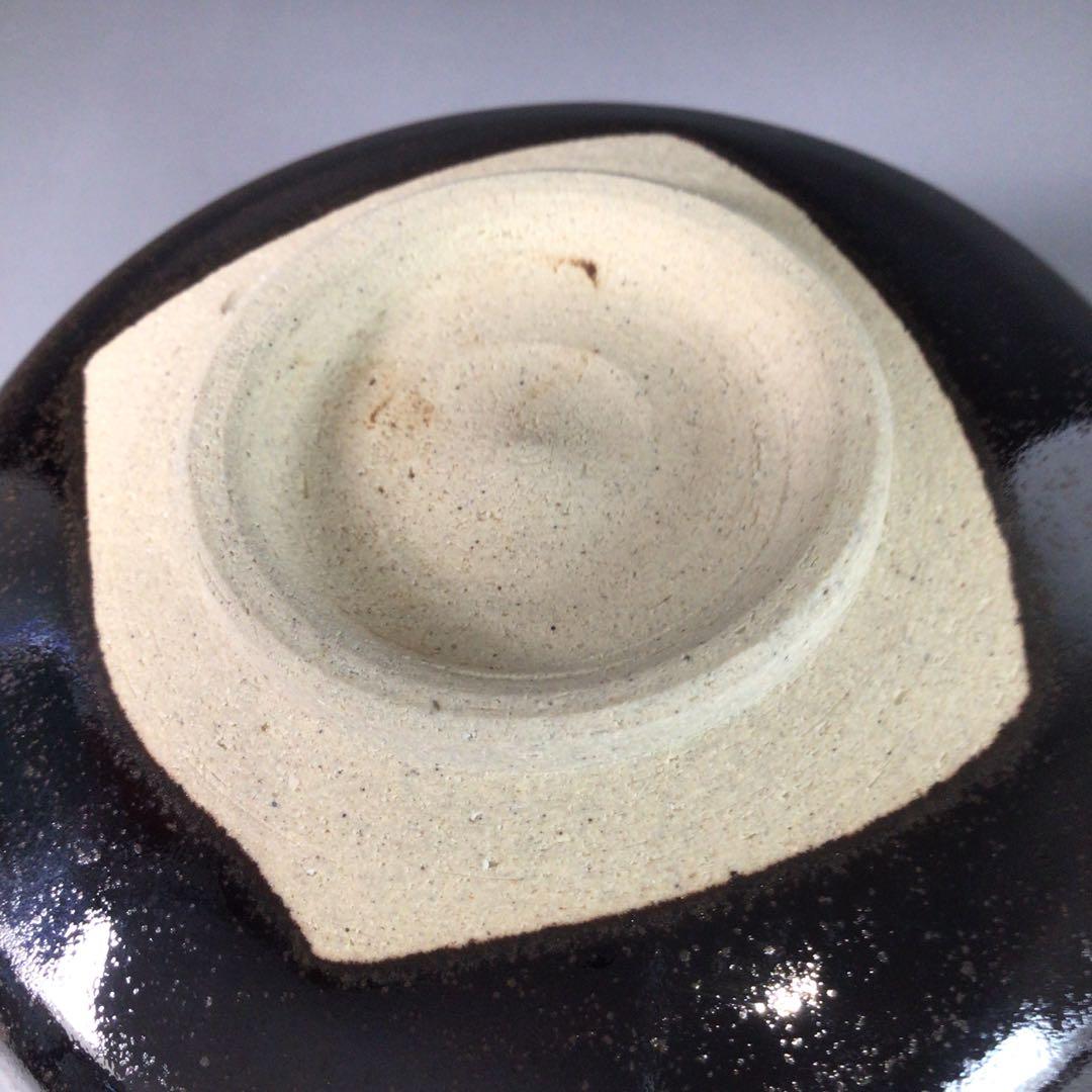 Ｒ８１１　茶碗　『膳所焼　陽炎園造』『表千家　堀内宗完　箱書』『干支茶碗』　共箱