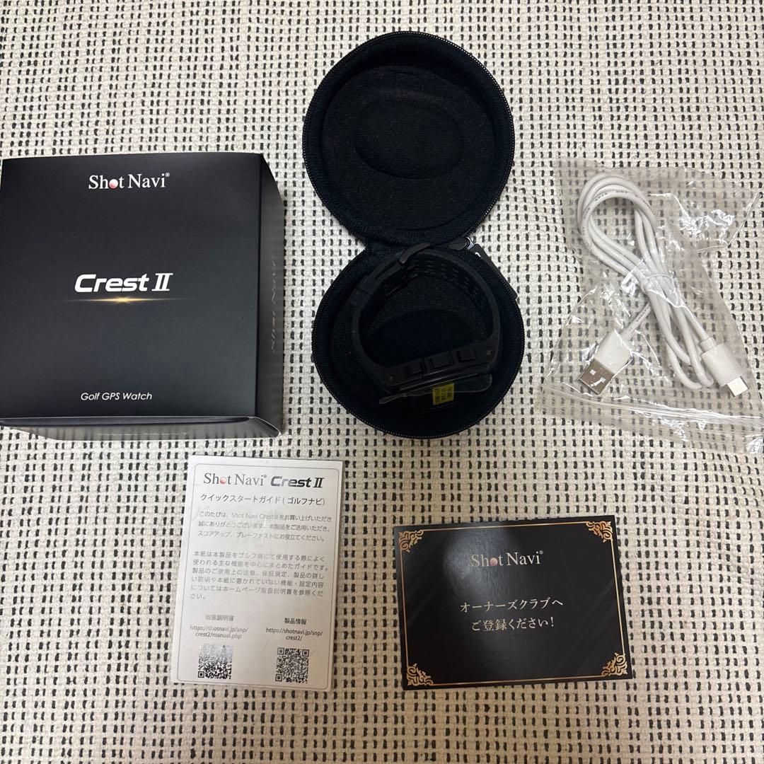 Shot Navi Crest II ゴルフ用GPSウォッチ　距離計　Black