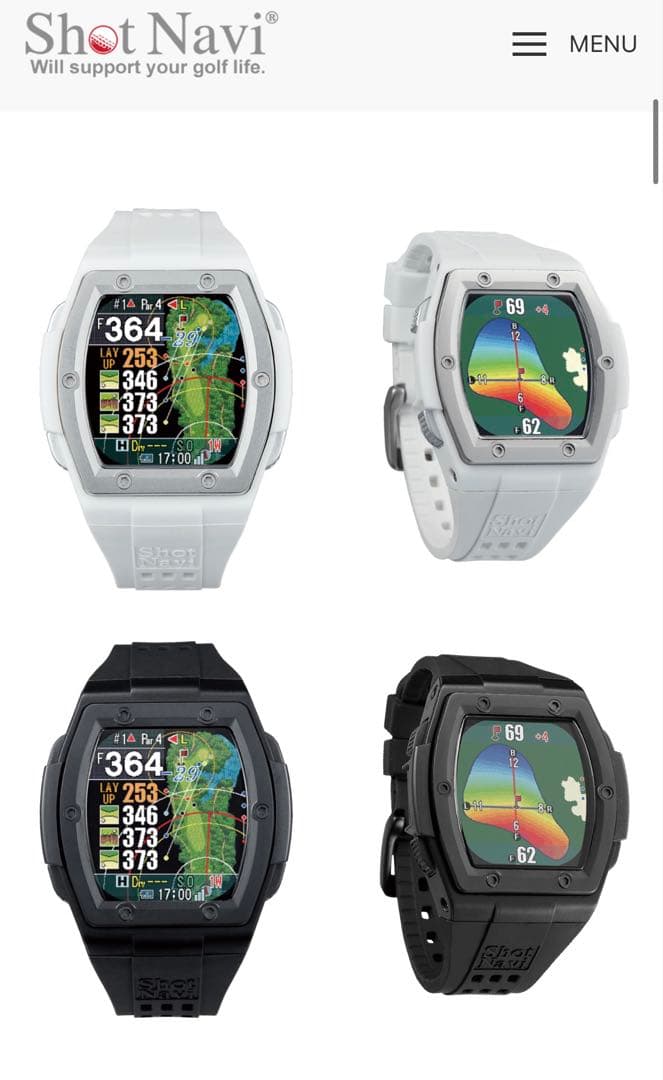Shot Navi Crest II ゴルフ用GPSウォッチ　距離計　Black