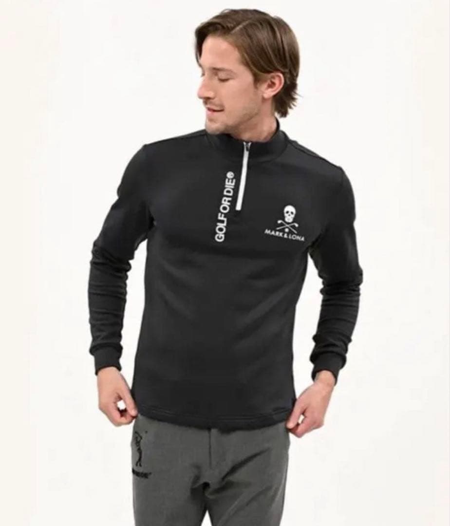 美品　マークアンドロナ　ゴルフシャツ ブラック　サイズ46(Mサイズ相当)