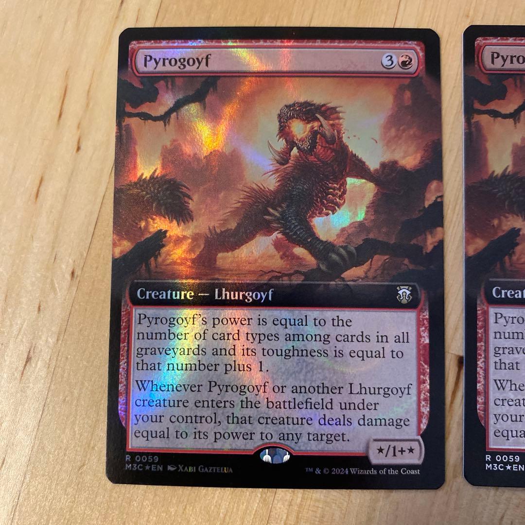 MTG パイロゴイフ Pyrogoyfリップル foil 3枚セット