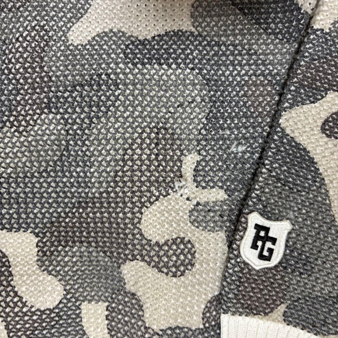 パーリーゲイツ　メッシュカモフラ柄 ジップアップブルゾン ゴルフウェア サイズ4