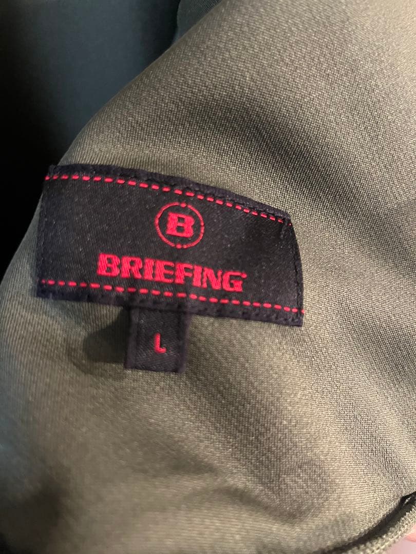 ブリーフィング　3DロゴパーカーLサイズ　緑　カーキ