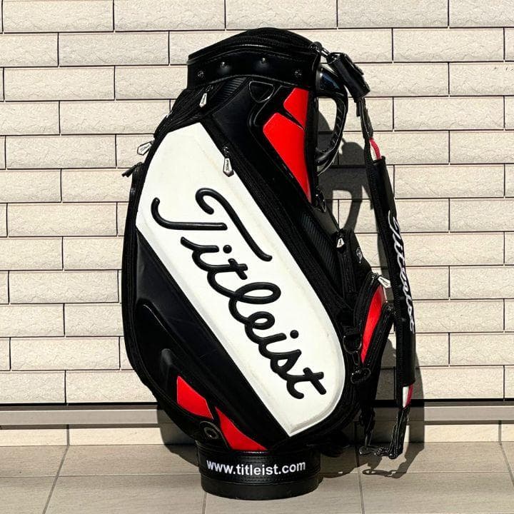 希少 限定 タイトリスト キャディバッグ スタッフバッグ ツアーモデル フード付