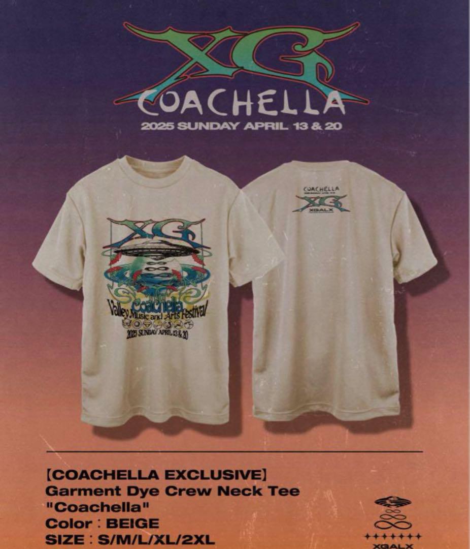 XG Coachellaコーチェラ会場限定 Tシャツ・ウォーターボトル・バンダナ
