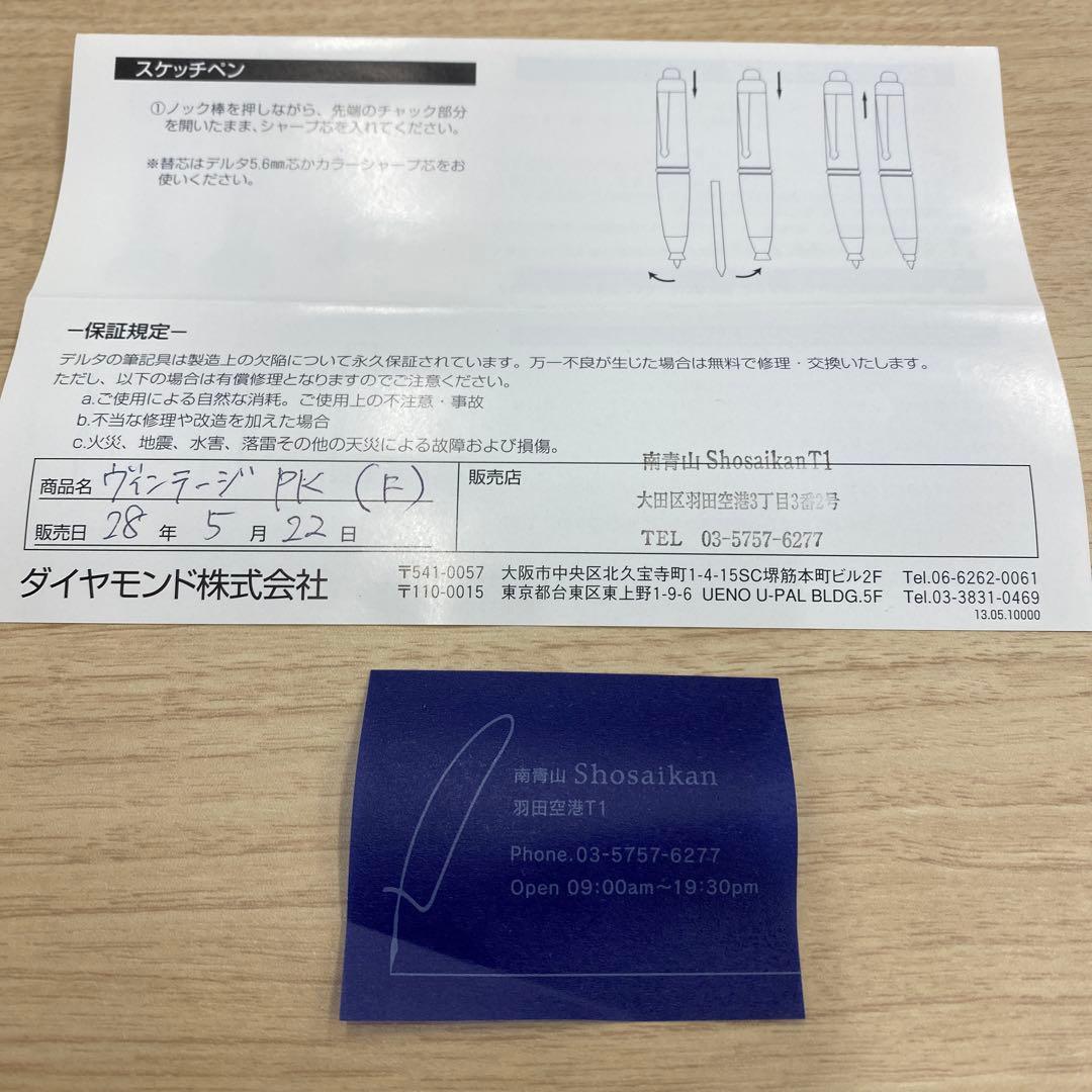 【未使用】DELTA Vintage-collection Pink 万年筆