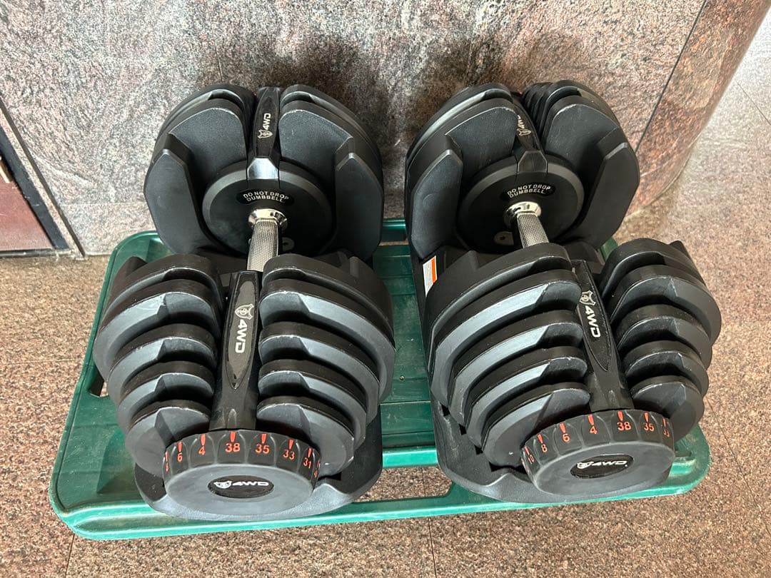 引取歓迎4WD 可変式ダンベル 4kg〜38kg 2個セット 千葉県鎌ケ谷市