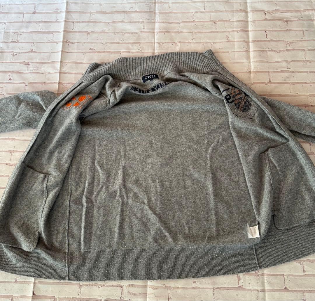 PEARLY GATES グレー ジップアップセーター　カシミヤ　サイズ4