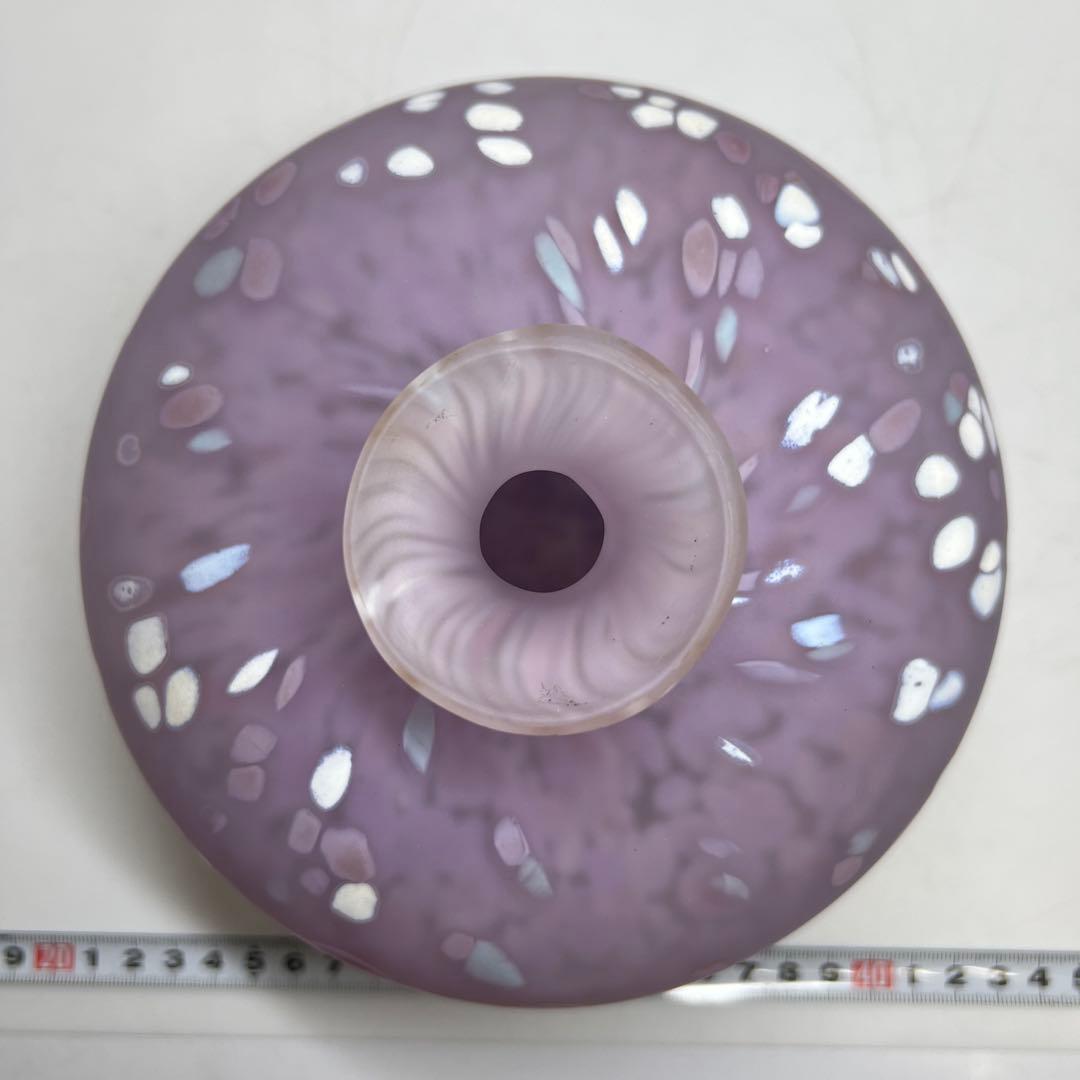 藤田喬平 金彩 ガラス花瓶 H14cm 東キ7-1218①