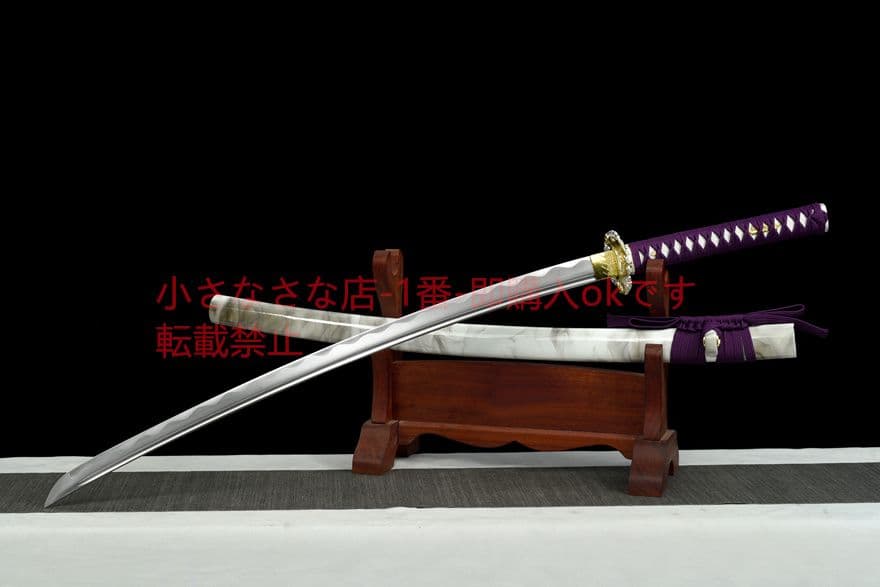 【紫妍】中炭素鋼武士刀   古兵器 武具　刀装具　日本刀　模造刀 居合刀
