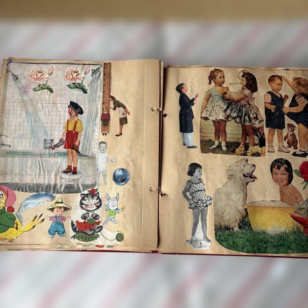 アメリカ　スクラップブック　ジャンクジャーナルレトロな紙もの　1960〜70年代