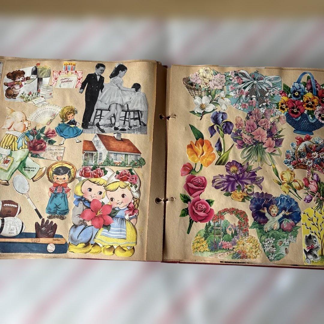 アメリカ　スクラップブック　ジャンクジャーナルレトロな紙もの　1960〜70年代