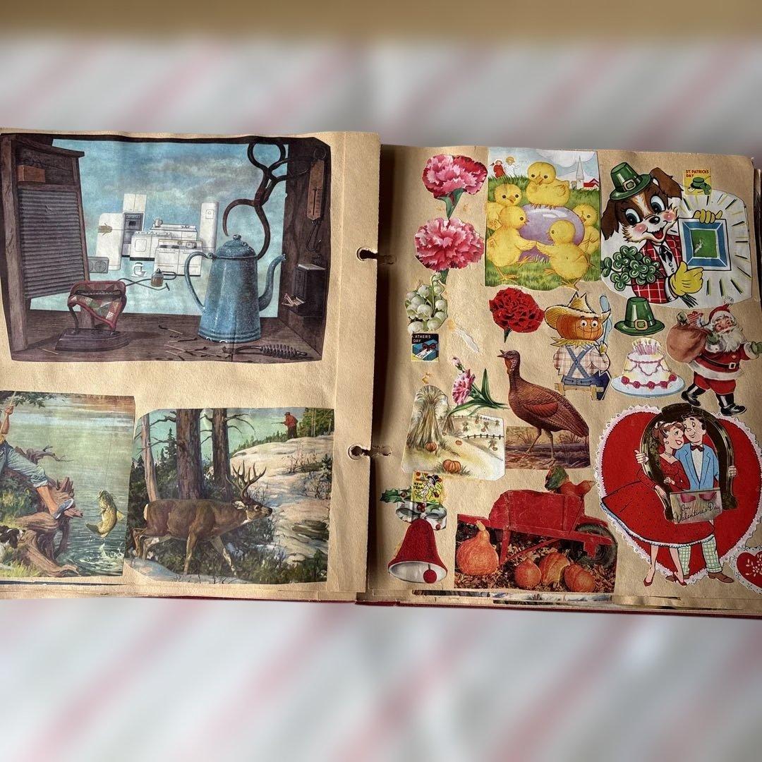 アメリカ　スクラップブック　ジャンクジャーナルレトロな紙もの　1960〜70年代