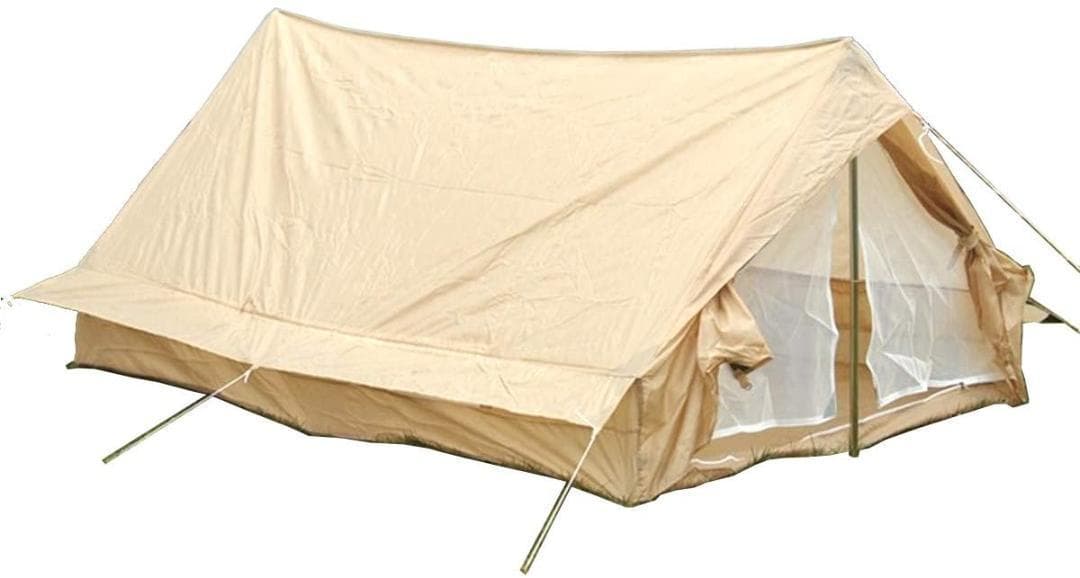 フランス軍 テント 2人用 放出品 カーキ 軍幕 パップテント ミリタリー