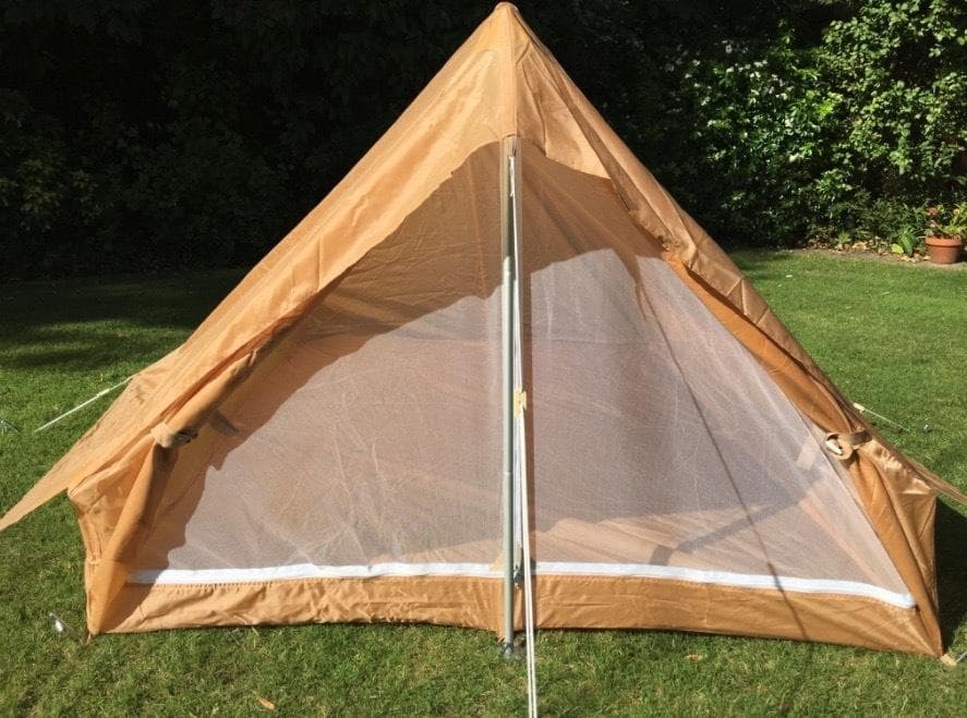 フランス軍 テント 2人用 放出品 カーキ 軍幕 パップテント ミリタリー