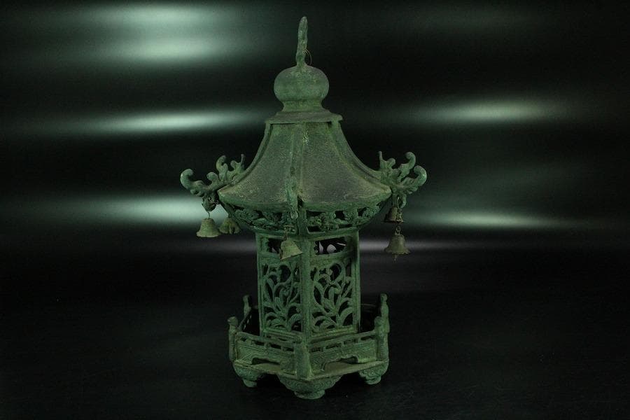 古銅 吊灯籠 高32cm(K-YC583)