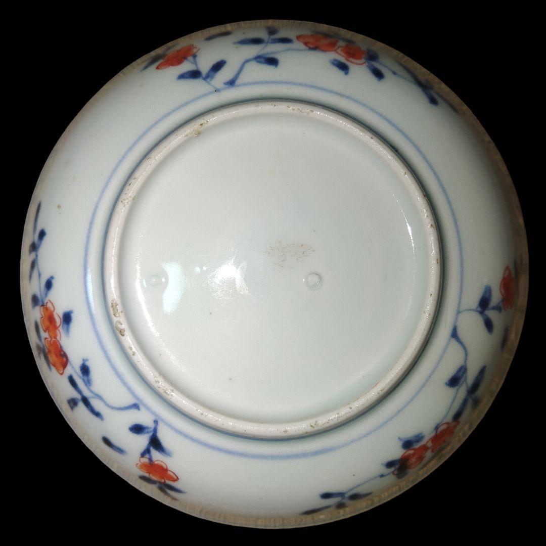 古伊万里　金彩山水楼閣文飾小皿　江戸後期?