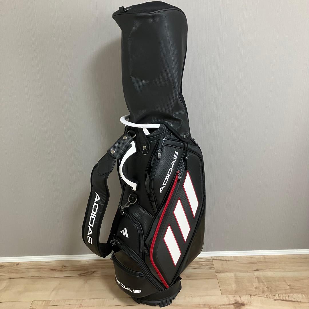 k0208 ADIDAS ゴルフ キャディバッグ ブラック