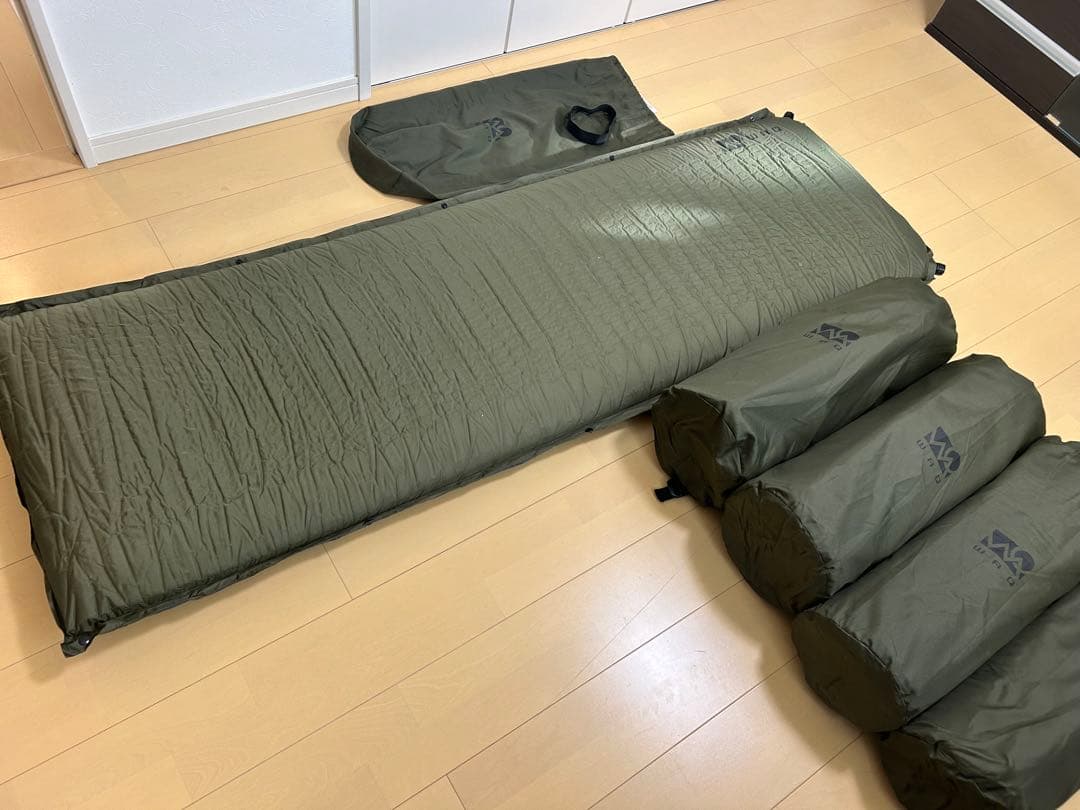 【3枚セット】WAQ キャンプマット 8cm 自動膨張式 連結 インフレータブル