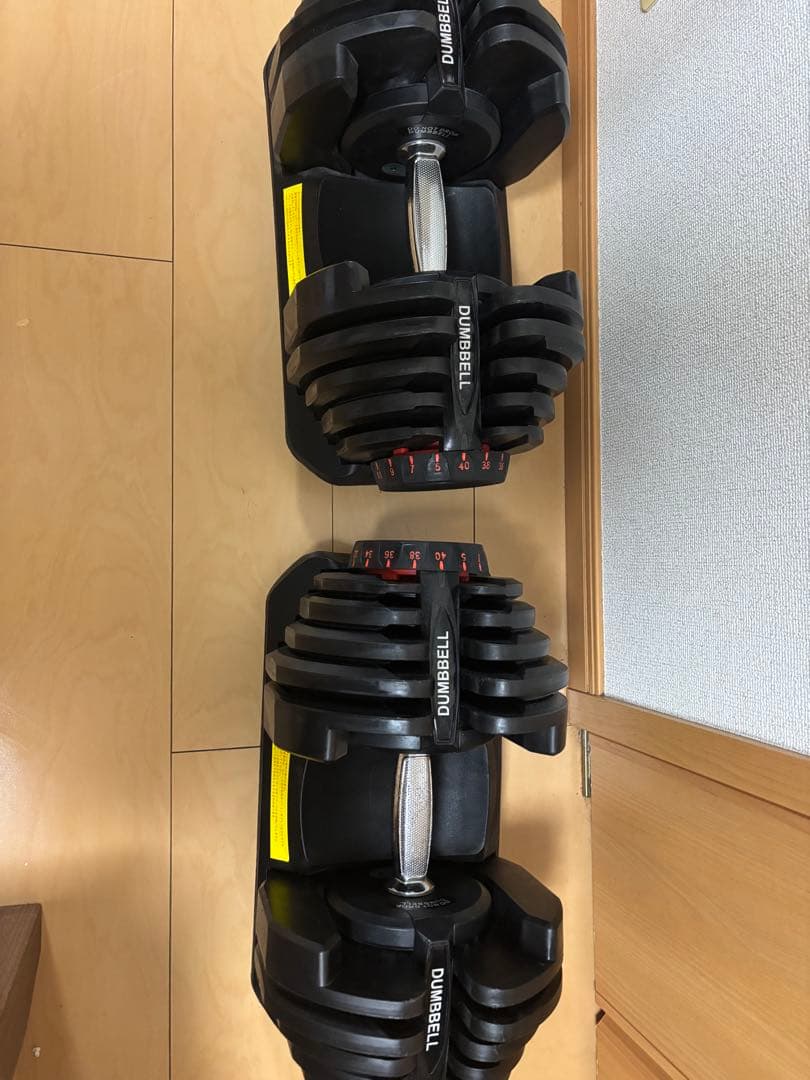 可変式ダンベル 40kg 2個セット　ベンチ付き