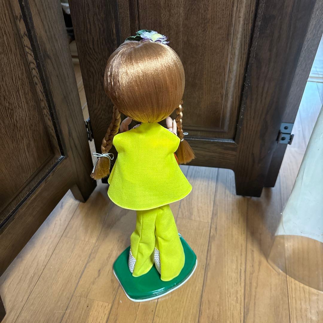 昭和 レトロ ポーズ人形 アンティーク ドール ロングヘア 女の子 飾り ケース