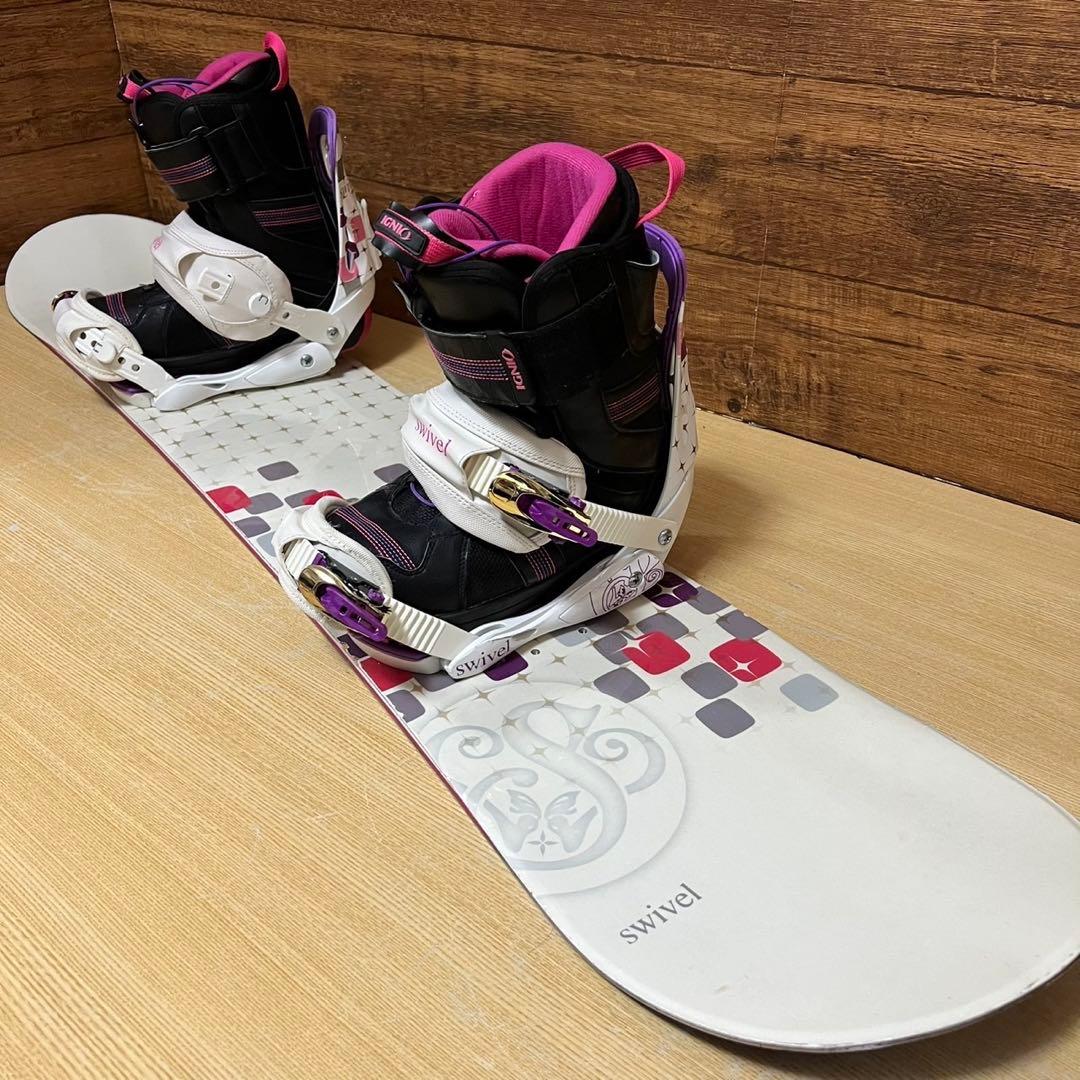 SWIVEL スウィベル 初心者オススメ　レディース スノーボード 4点セット