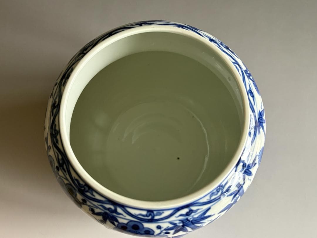 陳金海　青花祥瑞　水指　茶道具