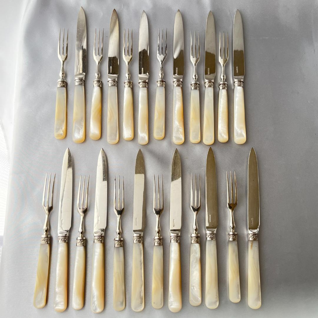 【Allen & Darwin 】【白蝶貝 / 純銀継手】デザートセット