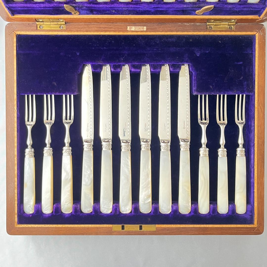 【Allen & Darwin 】【白蝶貝 / 純銀継手】デザートセット