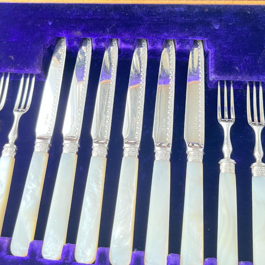 【Allen & Darwin 】【白蝶貝 / 純銀継手】デザートセット