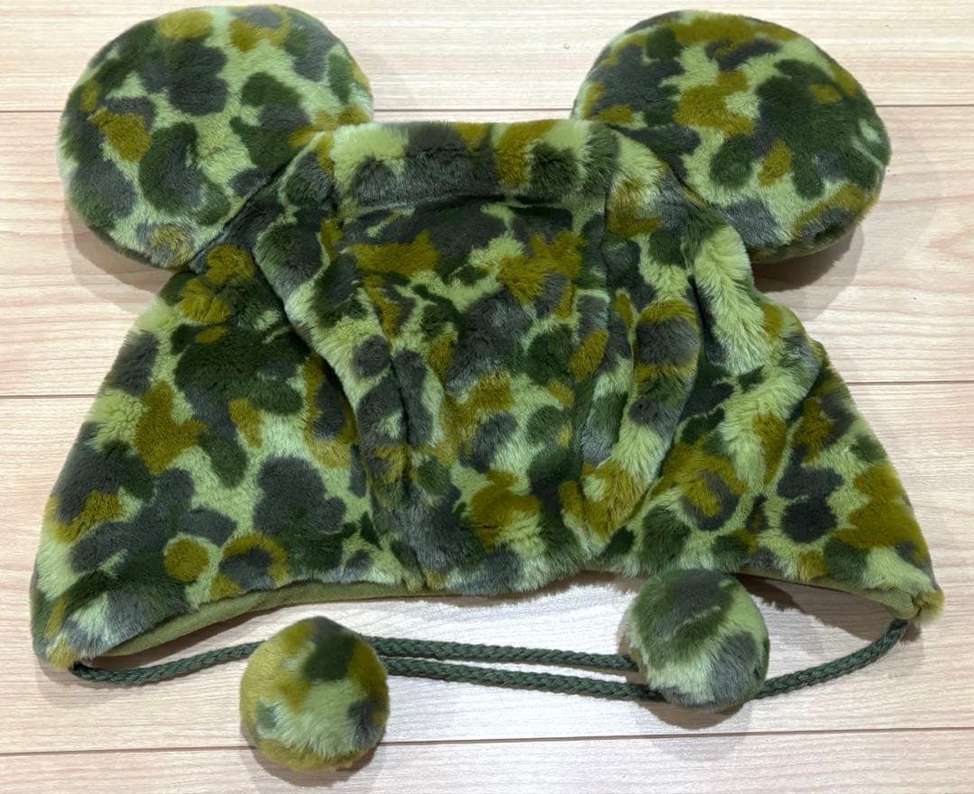 東京ディズニーリゾート　ミッキー　ファンキャップ　迷彩　緑