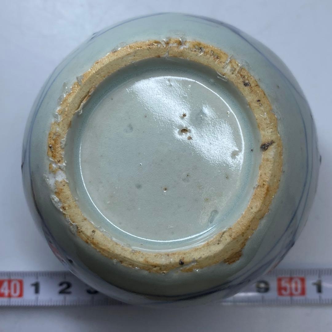 中国明時代 古染付茶入 h8.5cm 東キ8-0121☆2F トヒチ