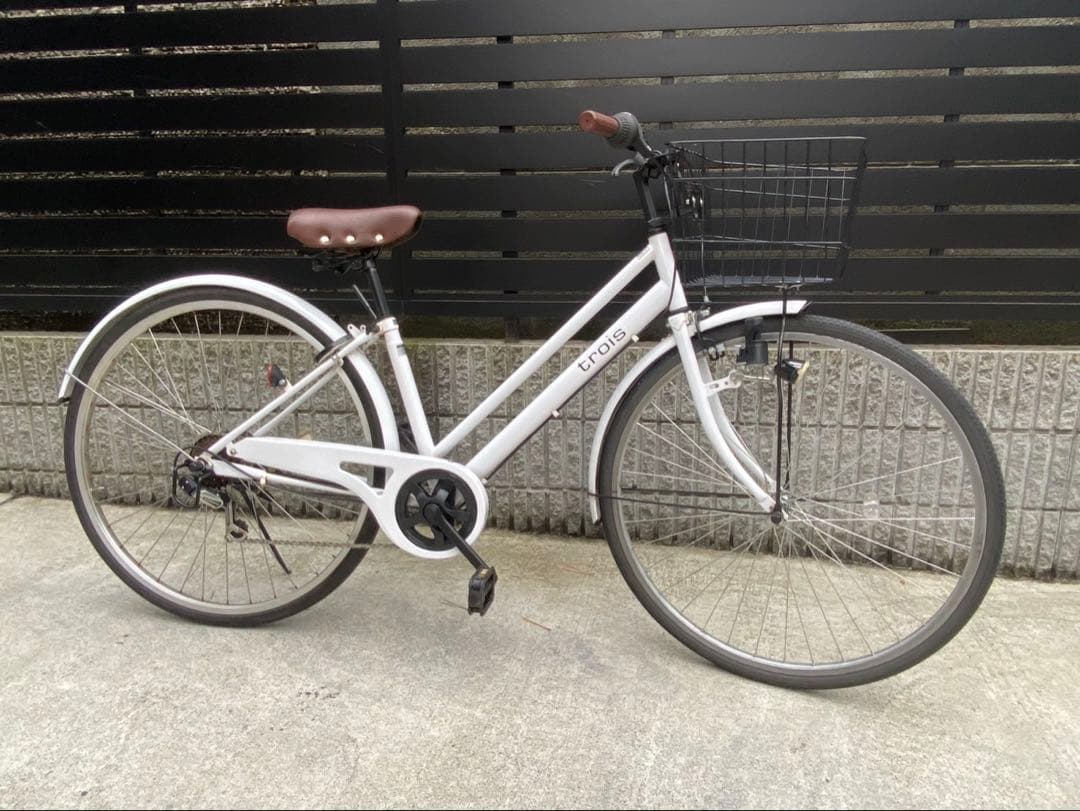 【引き取り限定】torois シティサイクル 27インチ 自転車 ママチャリ 白