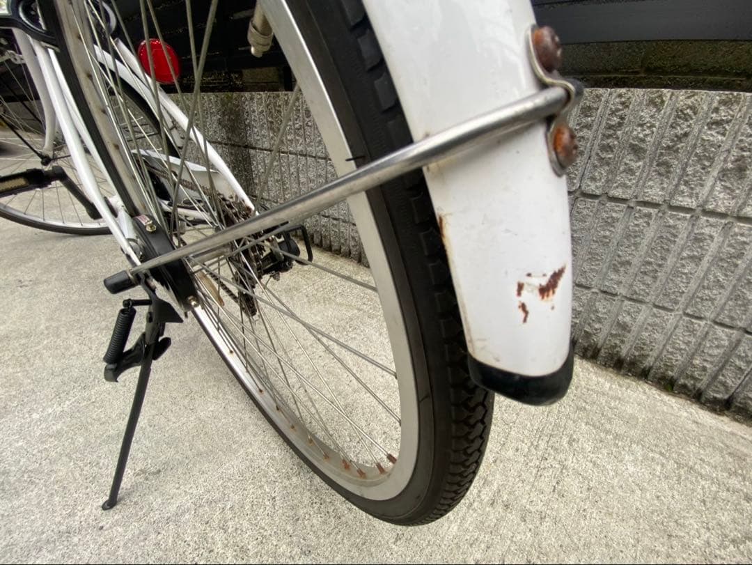 【引き取り限定】torois シティサイクル 27インチ 自転車 ママチャリ 白