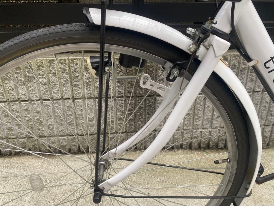 【引き取り限定】torois シティサイクル 27インチ 自転車 ママチャリ 白
