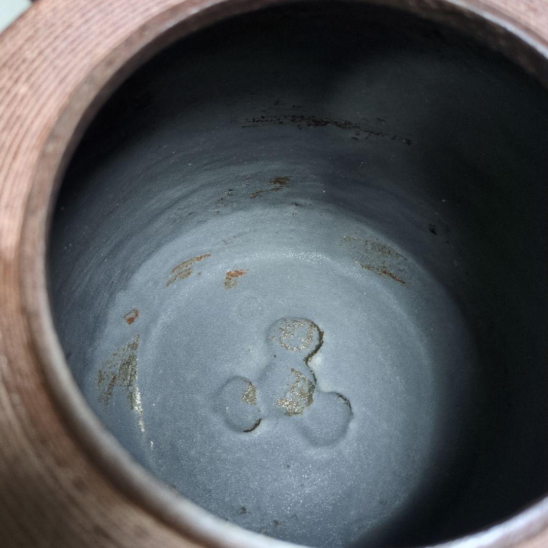 筒釜 糸目地紋 茶釜 佐藤浄清 共箱 木箱 銘 茶道具 茶器 茶の湯