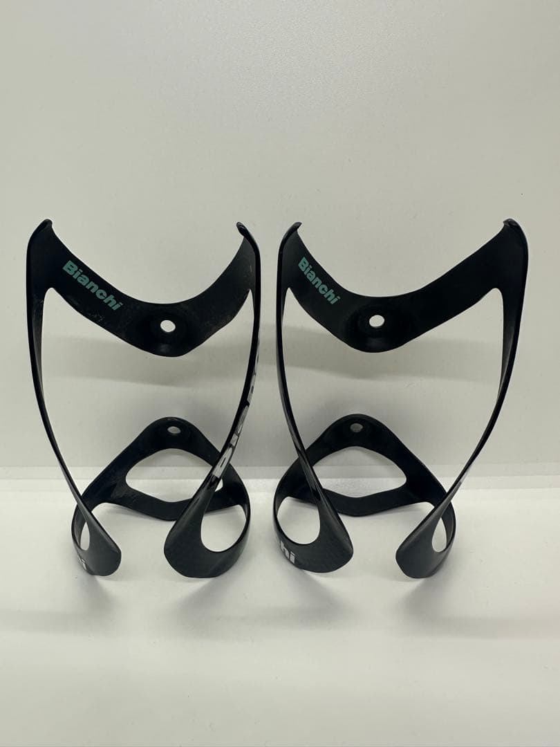 Bianchi カーボンボトルケージ2個・サドルバック・ボルトセット チェレステ