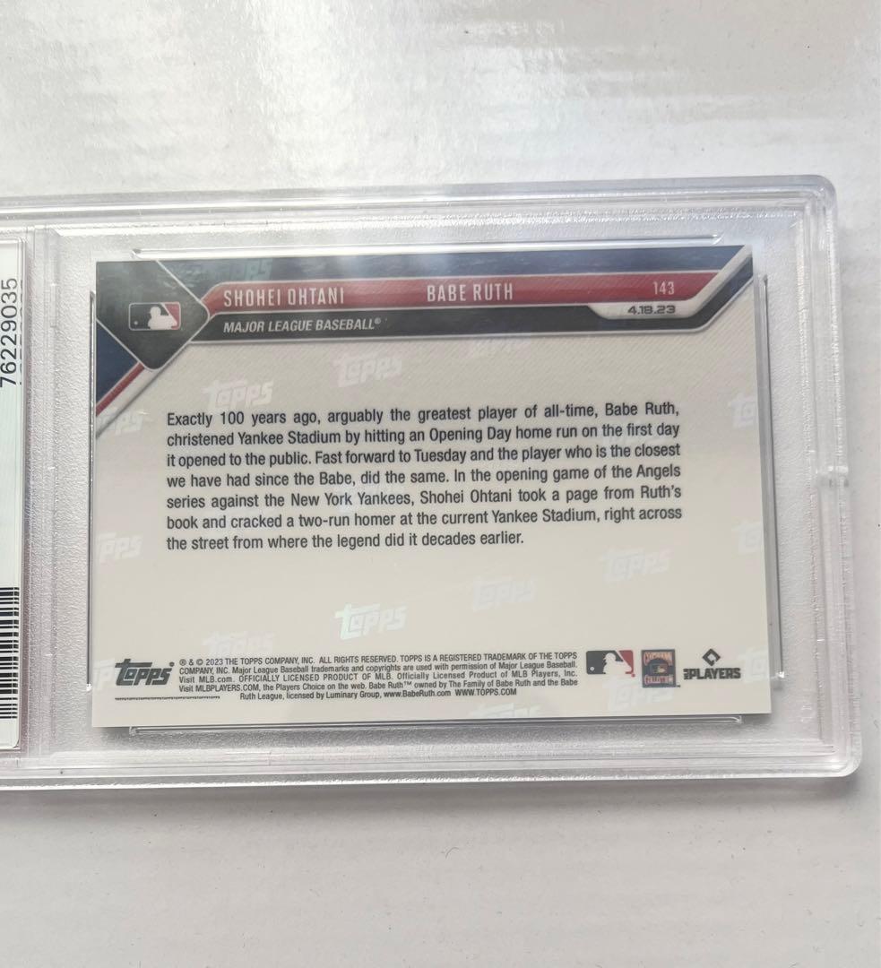 大谷翔平 PSA10 鑑定済 ベイブルース コラボカード #143 topps
