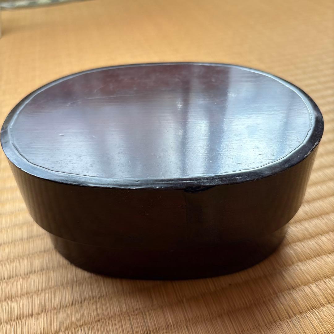 漆塗り 楕円形 重箱 仕切り付き　弁当箱　セット