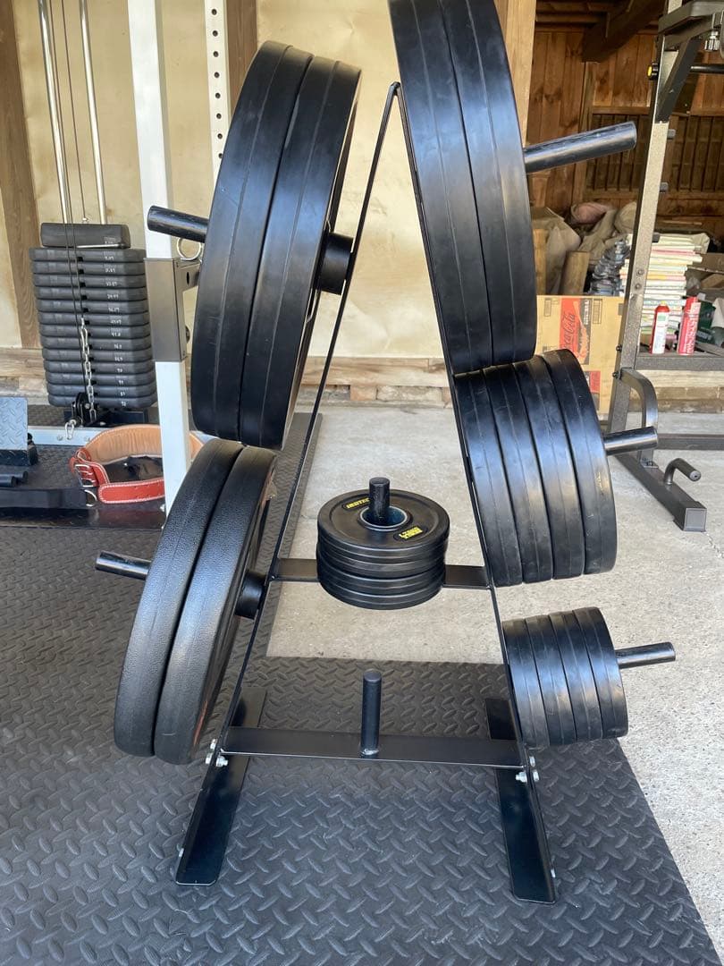 【ホームジム一式】スタック付パワーラック/ベンチ/シャフト/プレート/その他