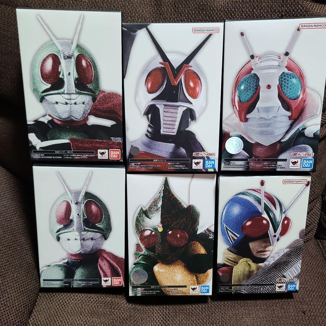 真骨彫　仮面ライダー1号　2号　V3 X アマゾン　ライダーマン　6体セット