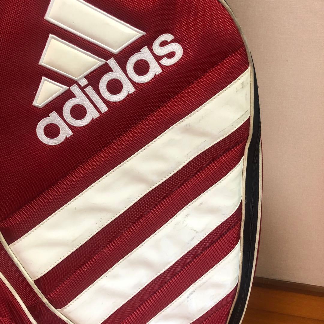 アディダス adidas キャディバッグ レッド フード付き