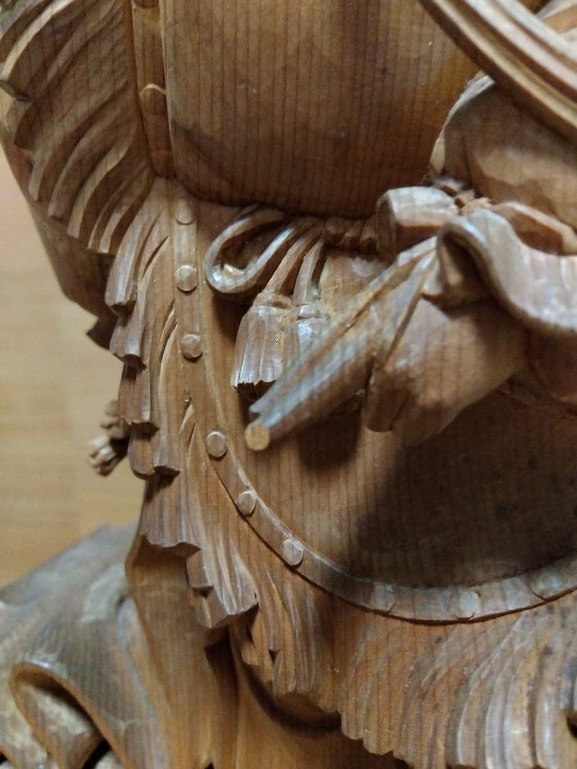 木製伝統人形 彫刻　童子舞　内藤光石作