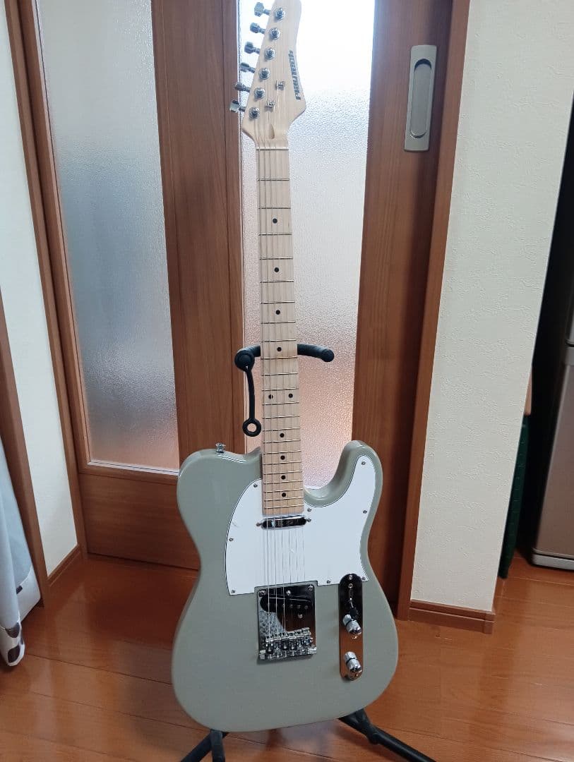 エレキギター　プレイテック　PlayTech　テレキャスター　グレー