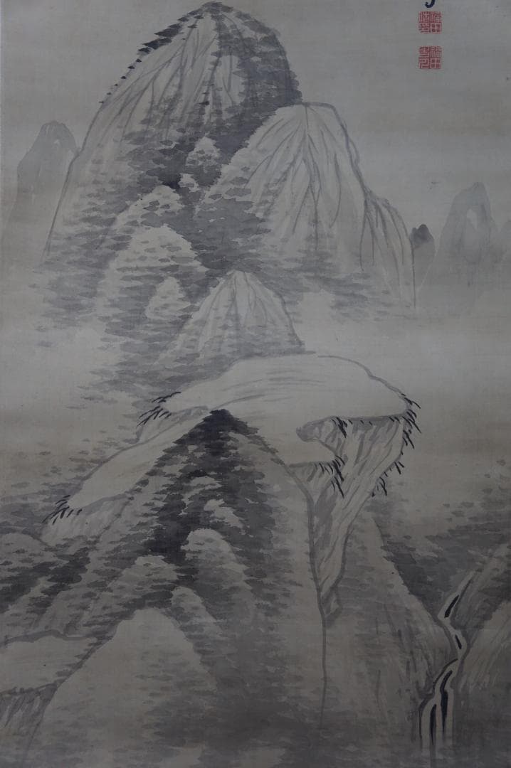 福田半香 山水の図 肉筆 落款 掛け軸 骨董 中国絵画・渡辺崋山師事 静岡の人