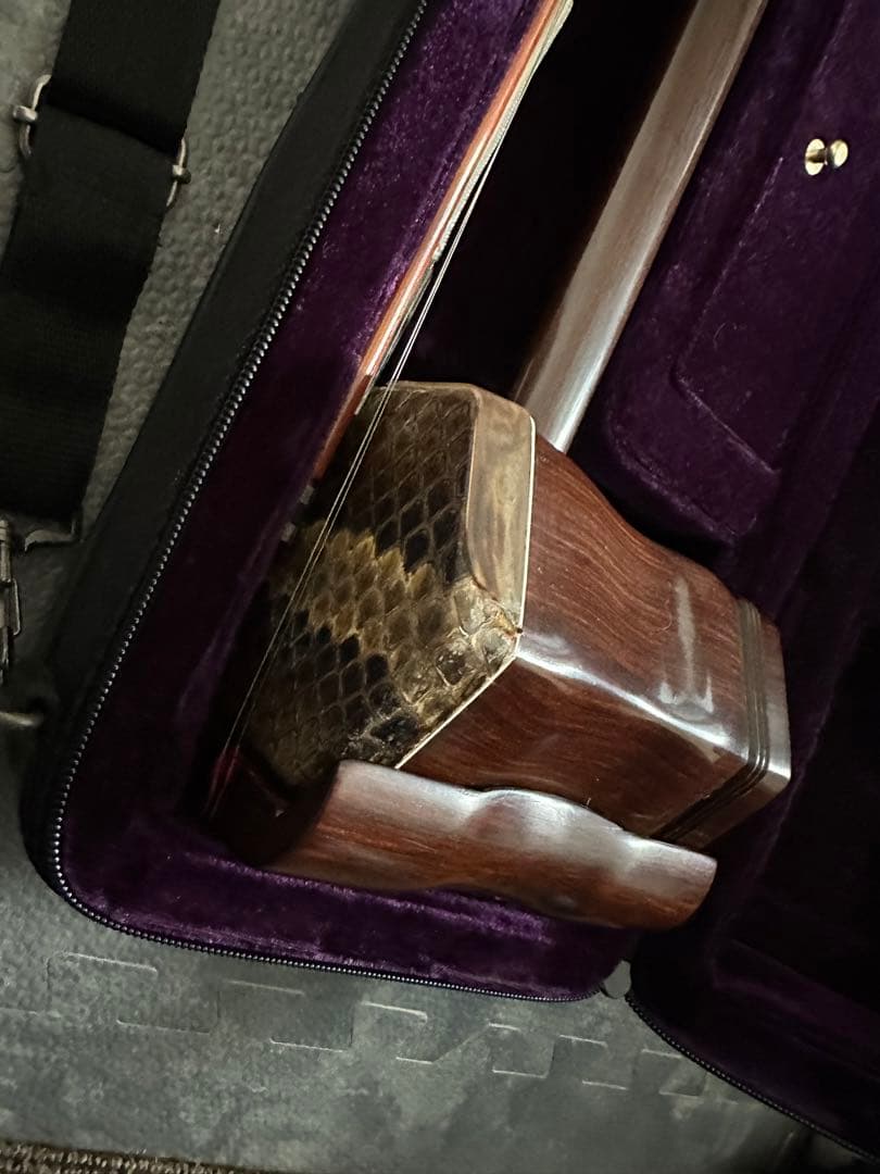 二胡 木製 紫色ケース