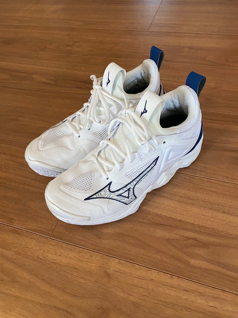Mizuno バレーボールシューズ ホワイト　￼フットクラフト付き　24.5cm
