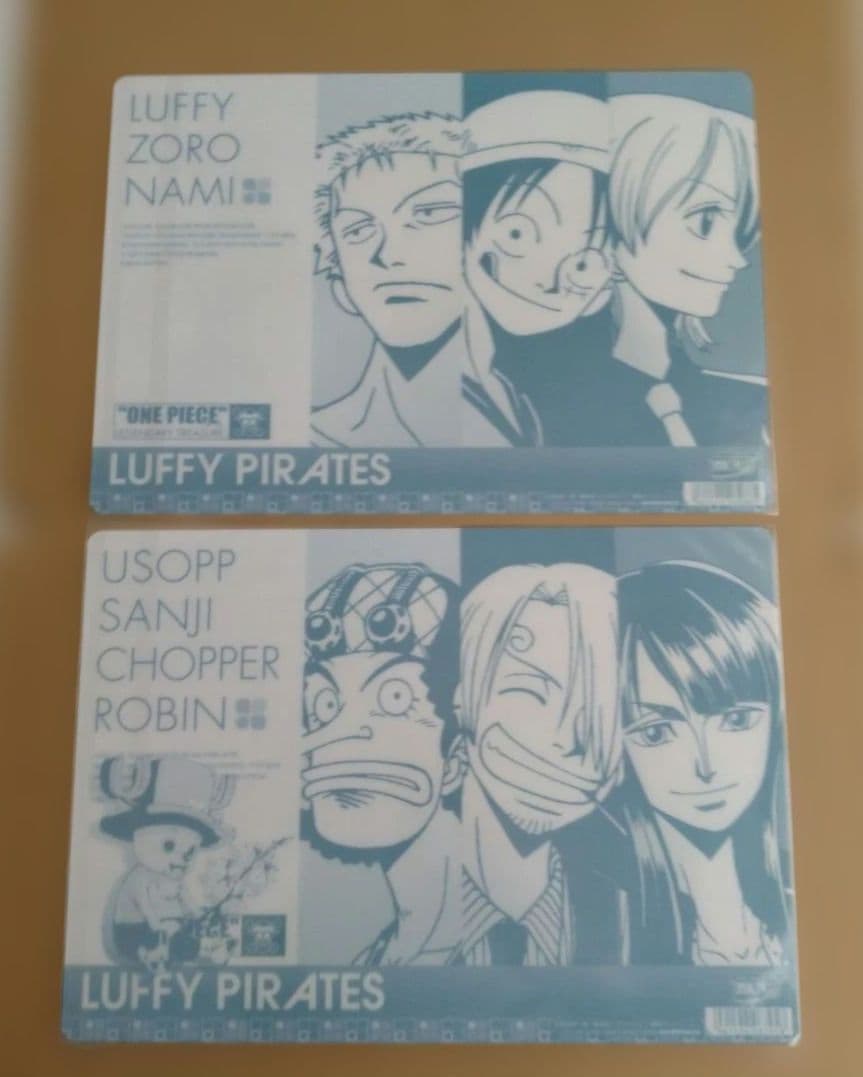 【未開封・レア】ワンピース　麦わらの一味　下敷き　2枚セット　お値下げ不可