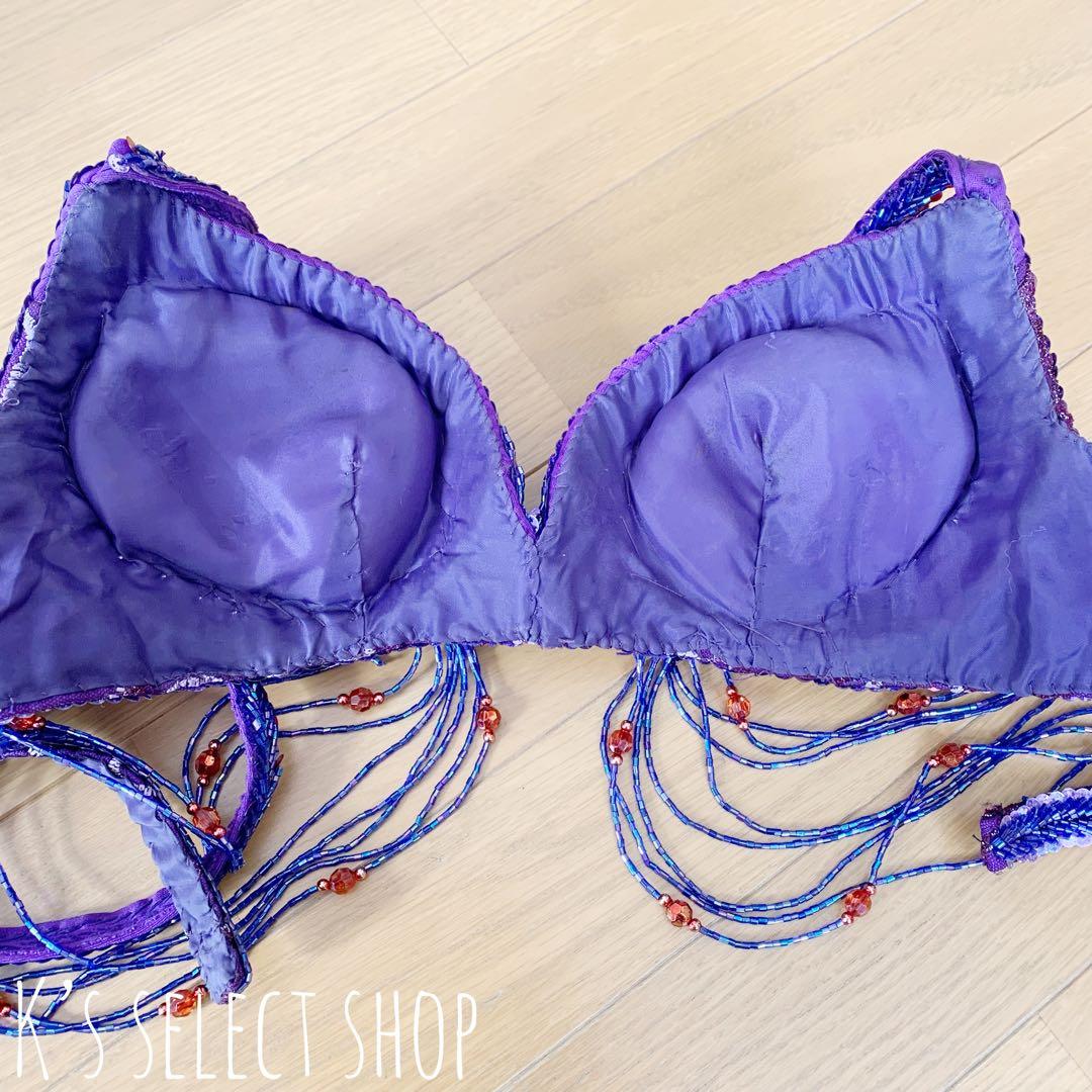 【MAY】トルコ製 ベリーダンス 衣装 フレアスカート パープル